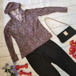 Cato | Paisley Cotton Pullover High-Low Hem Hoodie